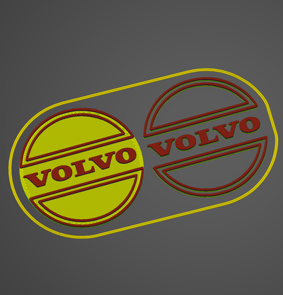 volvo logo on räder emblem abzeichen eisen panczel panczeldesign design 3d print model - Mito3D