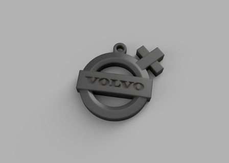 volvo parody keychain black white colorfull logo joke fun funny 3d print model - Mito3D