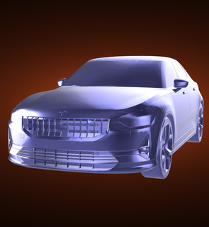 volvo polestar 2 automobile car vehicle rally race sports derby 3d print model - Mito3D