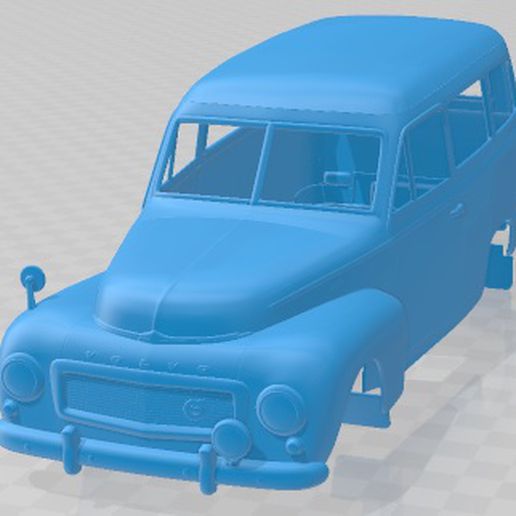 volvo pv445 ph duett 1958 printable body car 3D print model - Mito3D