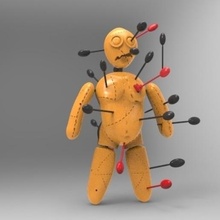 Voodoo Puppe Gadget Magie Hexerei buchstabieren Charakter Liebe Herz Manipulation animiert paranormal 3d print model - Mito3D