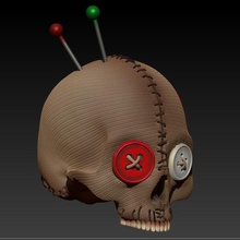bambola voodoo cranio art 3d print model - Mito3D