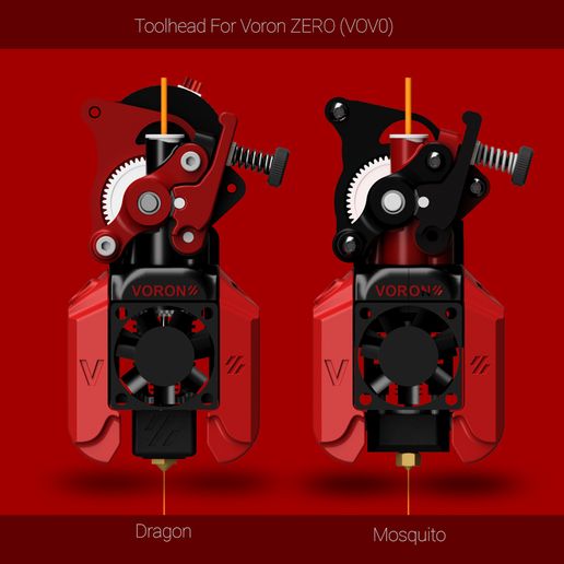 Voron v0vo alet kafası araç Corexy direkt sürücü ekstrüder hız atölye 3d yazıcı ekstrüderler 3D print model - Mito3D