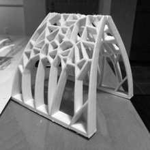 voronoi arco arquitetura edifícios de estruturas paramétrico modelo 3d print model - Mito3D