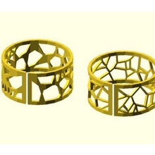 voronoi bracelet art wristband wearable math-art customizer openscad math 3d print model - Mito3D