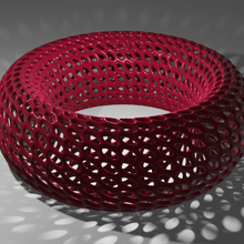 voronoi bracciale gioielli tendenza moderna art il design anycubic braccialetto 3d print model - Mito3D