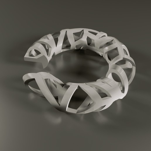 voronoi bracelet bijoux 3D print model - Mito3D