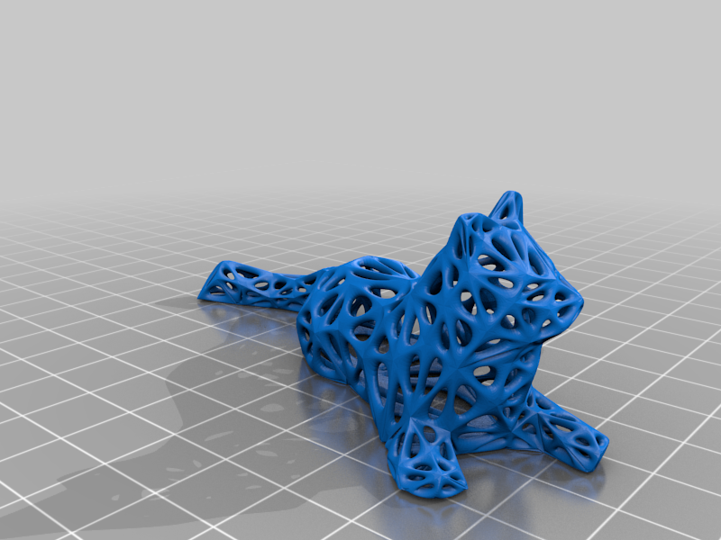 Voronoi gato arte pobre animal animais criaturas 3D print model - Mito3D
