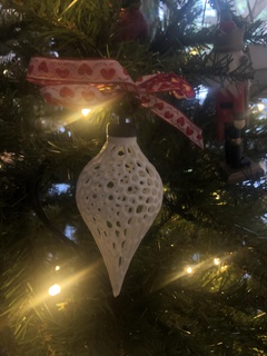 Voronoi Natal enfeite lágrima casa Natal enfeite Voronoi 3d print model - Mito3D