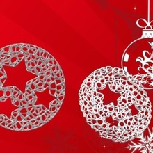 voronoi Weihnachten Rad Ornament 3 Sterne Stil Bälle glücklich 2020 feiern fröhlich Party voro rustikal Loch Löcher Ball Anhänger Kartoffel Noel Rentier 3d print model - Mito3D