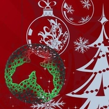 voronoi Navidad rueda ornamento muder estilo pelotas contento 2020 celebrar alegre partido voro rústico agujero agujeros pelota colgante pendiente patata reno escama 3d print model - Mito3D