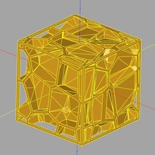 voronoi cube art math cadquery customizer python scipy numpy 3d print model - Mito3D