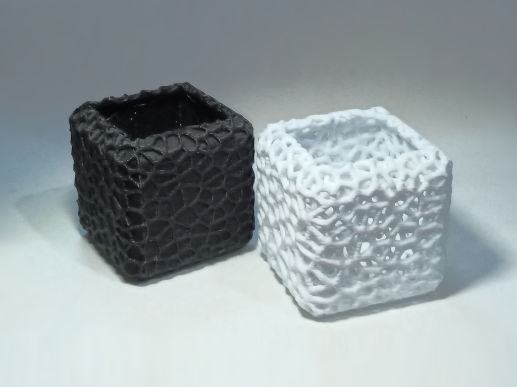 voronoi kübik ekici akvaryum maceta tencere stil dış mekan bahçe aktiviteler 3D print model - Mito3D