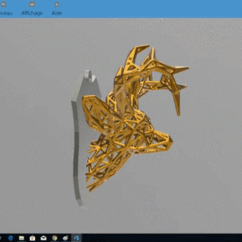 voronoi geyik sanat hayvan av 3D print model - Mito3D