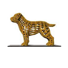 voronoi Hund Skulptur 3d print model - Mito3D