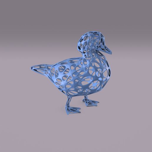 voronoi duck animal bird wild interior decoration nature toy fauna statue figurine 3D print model - Mito3D