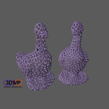 voronoi-Ente Kunst Tier Ente Skulptur statue voronator voronoi Mathe-Kunst 3d print model - Mito3D