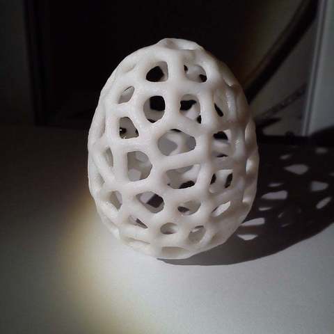 voronoi egg art math 3D print model - Mito3D