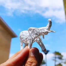 voronoi elefante a arte animais jardim zoológico 3d print model - Mito3D