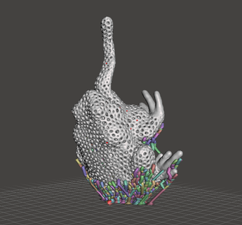 Voronoi rã língua lingua arte 3d print model - Mito3D