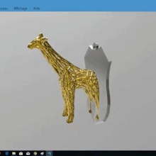 de voronoi girafe art animal 3d print model - Mito3D
