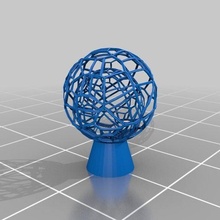 Voronoi globo morte arte terra conduziu brinquedos Projeto interativo 3d print model - Mito3D