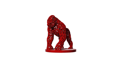 voronoi gorille sculpture 3d print model - Mito3D