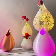 voronoi grace water drop vase decoration gift valentine's day grandmother offer 3d print model - Mito3D