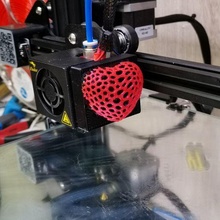voronoi heart ender cooling fan cover tool 3 pro sreality 3d printer accessories 3d print model - Mito3D