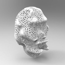 voronoi klaxon masque mode art visage déco désigner paramétrique masques 3d print model - Mito3D