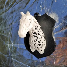 voronoi horse art hunting hunter animal head 3d print model - Mito3D