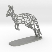 de voronoi canguro art animal alambre malla 3d print model - Mito3D