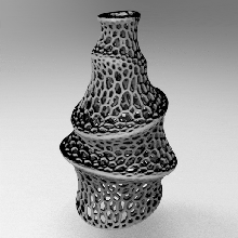 Voronoi Lamba 3d print model - Mito3D