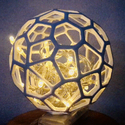 voronoi lamp - generative design light school nasa flexi wine dragon ball camping rc art decor vase table 3D print model - Mito3D