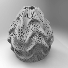 voronoi Lampe falten parametrisch Kunst 3d print model - Mito3D