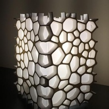 de voronoi la lampe maison lumière art organique abstraite kit cube appareil d'éclairage végétal 3d print model - Mito3D
