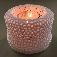 Voronoi conduziu Chá leve sombra vela candelabro suporte matemático arte matemática escultura chá luz torre vaso decoração 3d print model - Mito3D