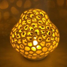Voronoi conduziu cogumelo venenoso Chá leve sombra vela candelabro suporte matemático arte matemática escultura chá luz torre vaso decoração 3d print model - Mito3D