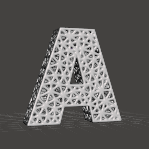 voronoi letra Arte voron 3D print model - Mito3D