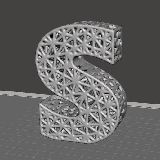 voronoi letter art voron 3D print model - Mito3D