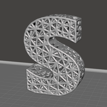 Voronoi mektup Sanat Voron 3d print model - Mito3D