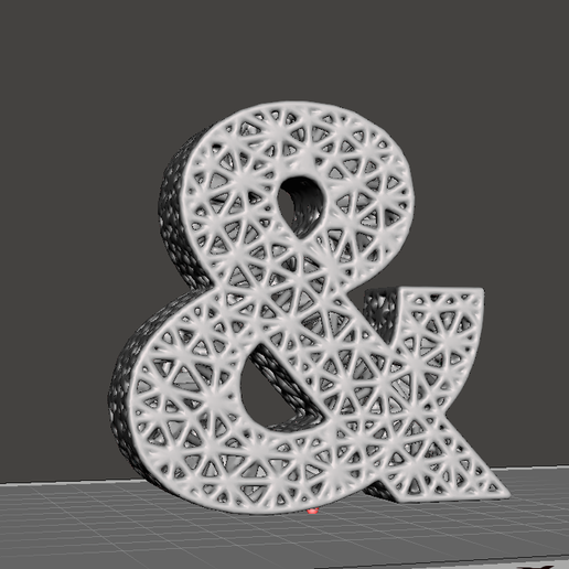 voronoi letra Arte voron 3D print model - Mito3D