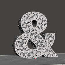 Voronoi mektup Sanat Voron 3d print model - Mito3D