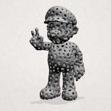 voronoi mario various 3d print house human people characters miniatures figurines statue sculpture zodiac horoscope zoo animal 3d print model - Mito3D