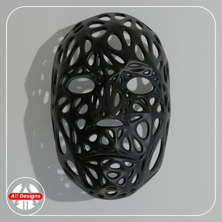voronoi maschera spaventoso Halloween pirata 3d print model - Mito3D