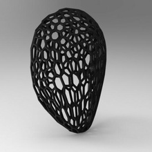voronoi mask art face 3d print model - Mito3D
