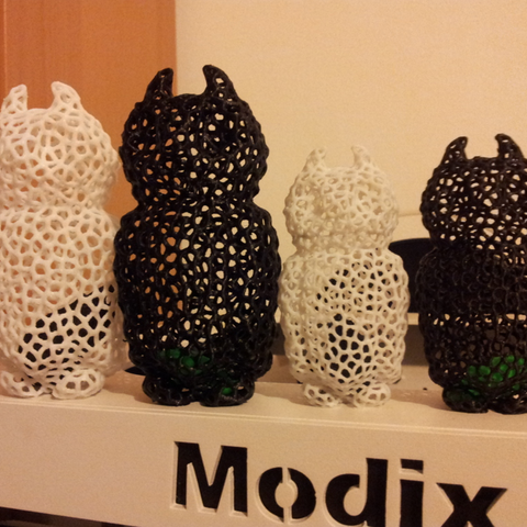 de voronoi búho varios 3D print model - Mito3D