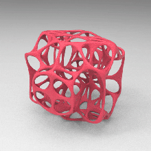 voronoi parametric cube lamp table 3d print model - Mito3D