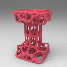 voronoi paramétrique cube lampe table 3d print model - Mito3D