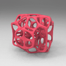 voronoi paramétrique cube lampe table 3d print model - Mito3D